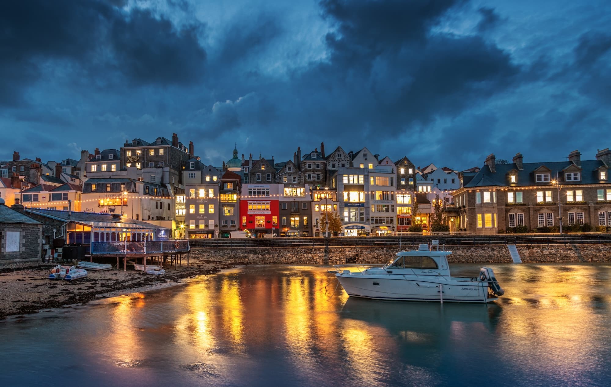 St Peter Port Boats at Night
